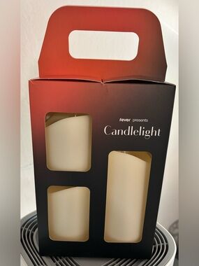 Fever Candlelight Ivory Pillar Candle Gift Set